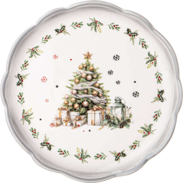 Изображение Тарелка 20,3см закусочная Агнесс с новым годом елка Агнесс , 1 шт