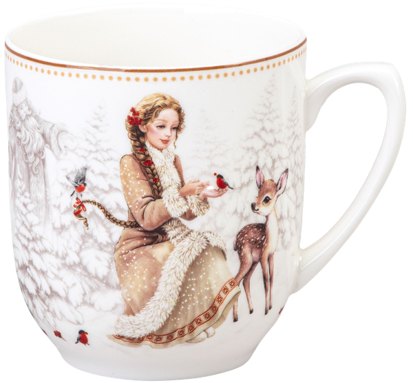 Изображение Кружка 380мл кремовая Лефард морозко фарфор Лефард , 1 шт