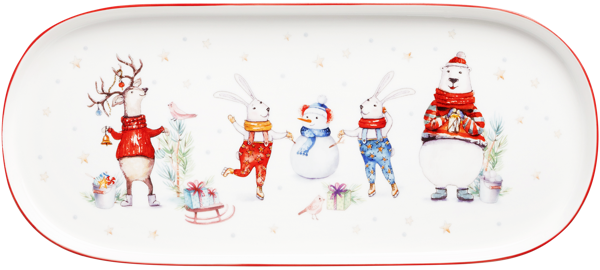 Изображение Блюдо 34см фарфор Лефард зимняя история овальное Лефард , 1 шт