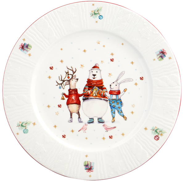 Изображение Тарелка 26,5см обеденная Лефард зимняя история фарфор Лефард , 2 шт