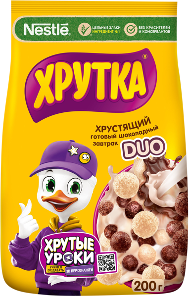 Изображение Готовый завтрак Хрутка Дуо шарики Сириал Партнерс Рус м/у, 200 г