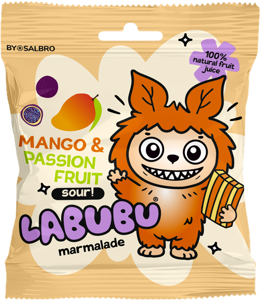 Изображение Мармелад жевательный Лабубу манго маракуя кислый Салбро м/у, 45 г