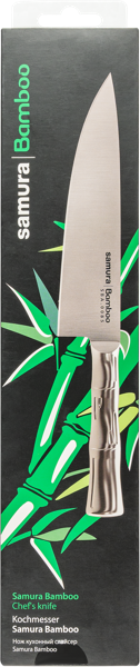 Изображение Нож 32см шеф Самура бамбу металическая рукоят Самура п/у, 1 шт