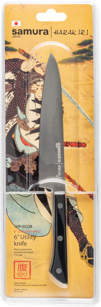 Изображение Нож 25,8см универсальный Самура харакири черный Самура п/у, 1 шт