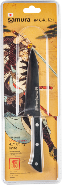 Изображение Нож 23см универсальный Самура харакири черный Самура п/у, 1 шт