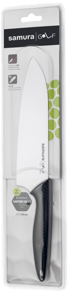 Изображение Нож 31,5см сантоку Самура гольф черный Самура п/у, 1 шт