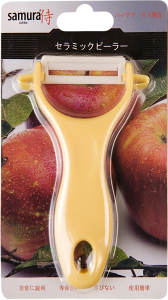 Изображение Овощечистка желтая Самура инка с керамическим лезви Самура п/у, 1 шт