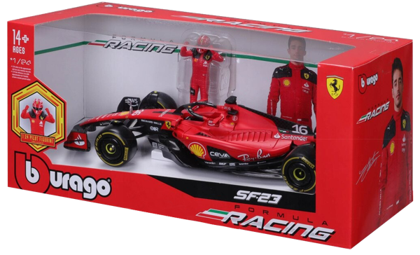 Изображение Машина 1:24 c фигуркой Ббураго феррари sf23 16 f1 Ббураго к/у, 1 шт