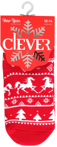 Изображение Носки размер 12 детские Клевер С4550П красные Клевер м/у, 1 пара