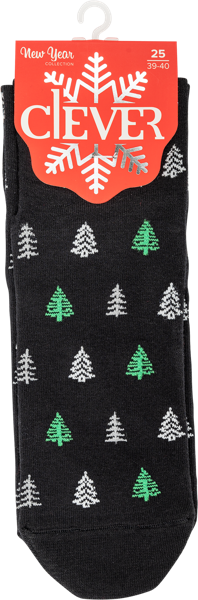 Изображение Носки размер 25 мужские Клевер К6554Л черные Клевер м/у, 1 пара