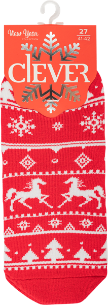 Изображение Носки размер 27 мужские Клевер К6550П красные Клевер м/у, 1 пара
