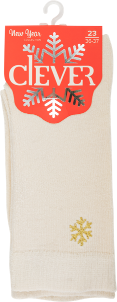 Изображение Носки размер 23 женские Клевер Д955С молочные Клевер м/у, 1 пара