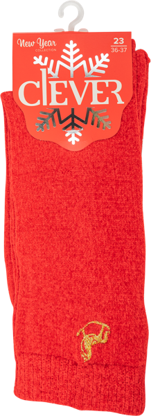 Изображение Носки размер 23 женские Клевер Д2550П красные Клевер м/у, 1 пара