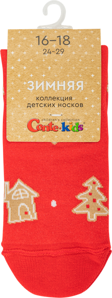 Изображение Носки размер 16-18 детские Конте Кидс 21С-67СП красные Конте СПА м/у, 1 пара