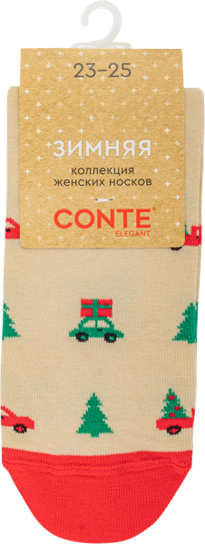 Изображение Носки размер 23-25 женские Конте 21С-76СП бежевые Конте СПА м/у, 1 пара