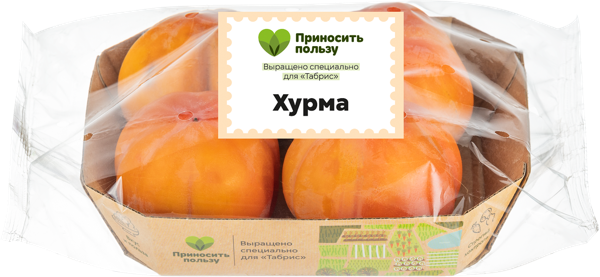 Изображение Фрукт яблочная Табрис хурма Кубанские поля лоток, 4 шт