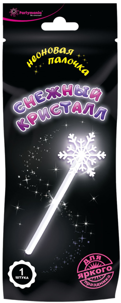 Изображение Набор неоновый Патимания палочка снежный кристалл Нингбо Мерриарт Глоу Тек п/у, 1 шт