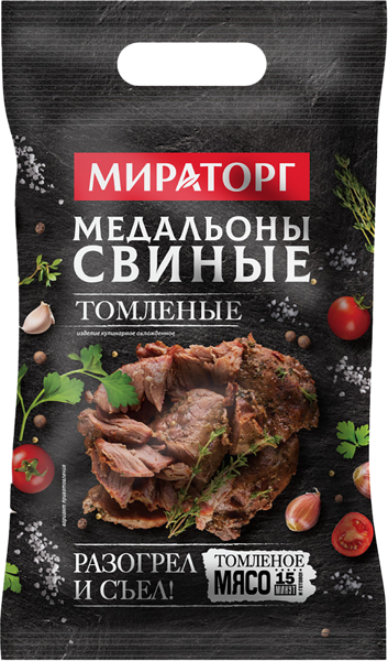Изображение Медальоны томленые Мираторг свиные Мираторг-Курск пакет, 500 г