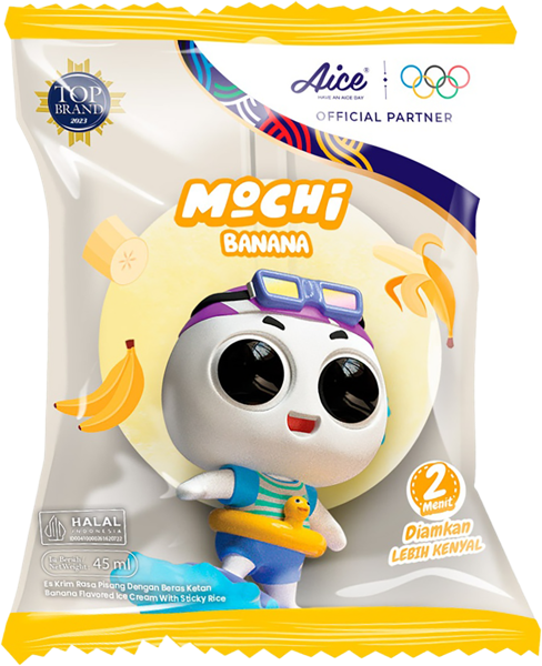Изображение Мороженое банан Айс моти Айс Крим Джатим Индустри флоупак, 40 г