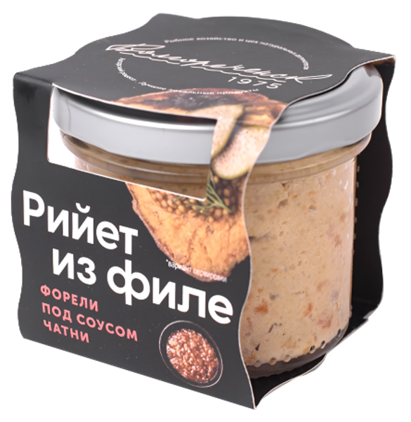 Изображение Рийет с соусом чатни Волгореченскрыбхоз филе форели Волгореченскрыбхоз АО с/б, 100 г