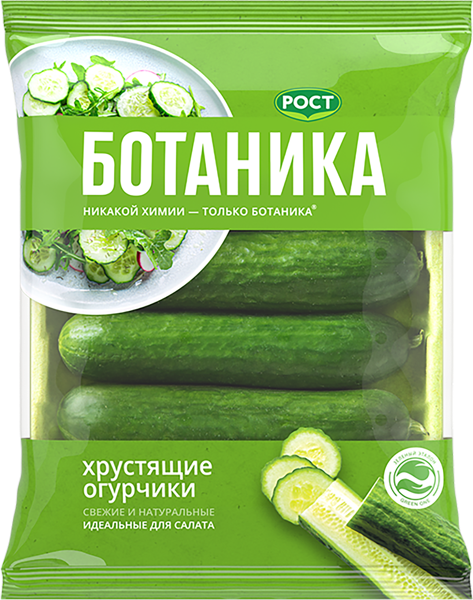 Изображение Овощ короткоплодные гладкие Огурцы ботаника Рост ТД ООО подложка, 420 г