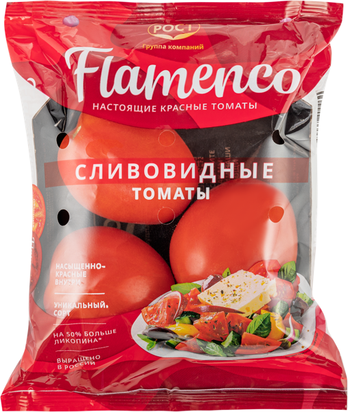 Изображение Овощ сливовидный Томат красный Фламенко Рост ТД ООО м/у, 450 г