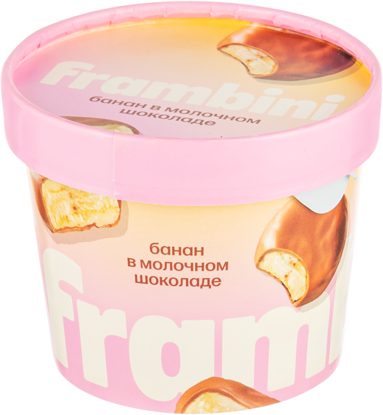 Изображение Ягоды замороженный Фрамбини банан в молочном шок Фрамбини 

ООО б/ст, 130 г