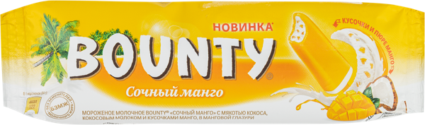 Изображение Мороженое молочное эскимо Баунти сочный манго Марс ООО м/у, 64 г