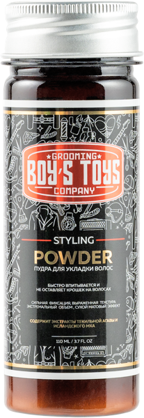 Изображение Пудра для волос мужская Бойз тойс сильная фиксация Альфа Трейд п/у, 110 мл