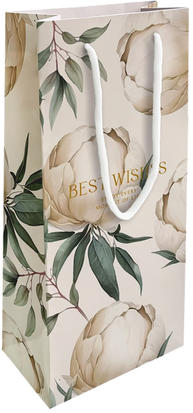 Изображение Пакет 15*32см для бутылок Би Смарт пион айвори Иу Антэнг Пэкэджинг , 1 шт