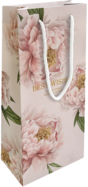 Изображение Пакет 15*32см для бутылок Би Смарт пион персиковый Иу Антэнг Пэкэджинг , 1 шт