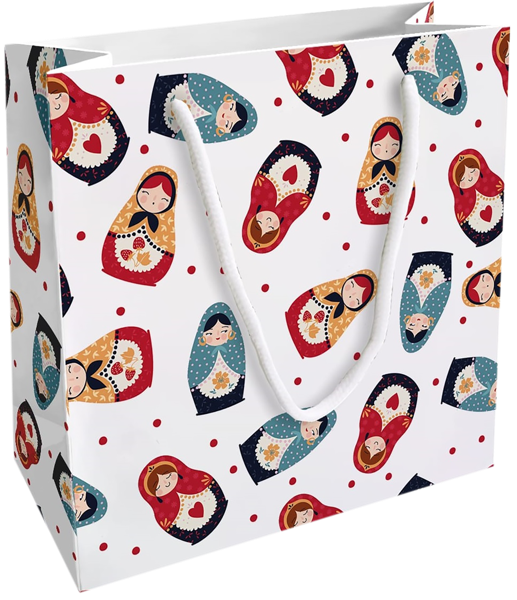 Изображение Пакет 20*20см бумажный Би Смарт фолк матрешки Иу Антэнг Пэкэджинг , 1 шт