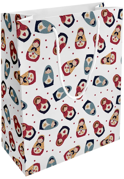 Изображение Пакет 25*32см бумажный Би Смарт фолк матрешки Иу Антэнг Пэкэджинг , 1 шт