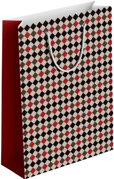 Изображение Пакет 32*49см бумажный Би Смарт клетки красный Иу Антэнг Пэкэджинг , 1 шт