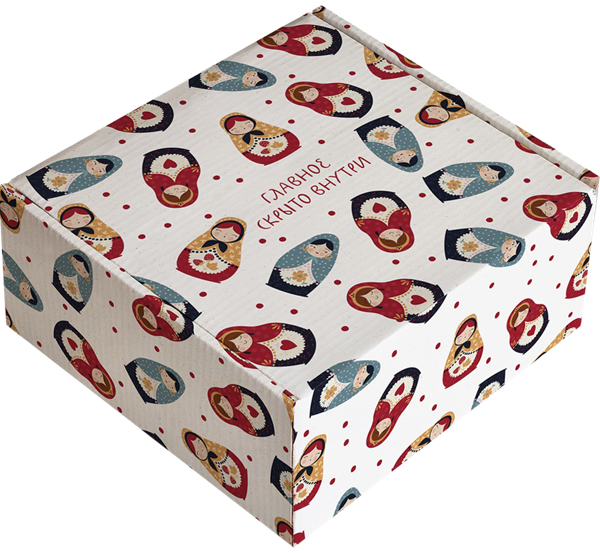 Изображение Коробка 20*20см подарочная Би Смарт фолк матрешки Вэньчжоу Цзяюань арт , 1 шт