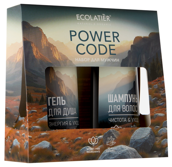 Изображение Набор подарочный мужской Эколатье шампунь+гель для душа ЭкоЛаборатория к/у, 1 шт