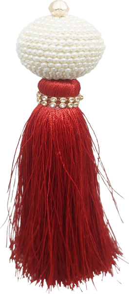 Изображение Подвеска 18,5см Мэджик Тайм шар кисточка красная Феникс-Презент ООО , 1 шт