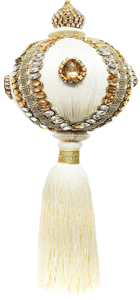 Изображение Подвеска 27см Мэджик Тайм шар кисточка бежевая Феникс-Презент ООО , 1 шт