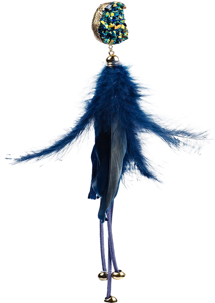 Изображение Подвеска 28см перья Мэджик Тайм синяя Феникс-Презент ООО , 1 шт