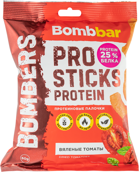 Изображение Чипсы кукурузные Бомббар протеин вяленые томаты Фитнес Фуд м/у, 60 г