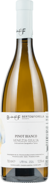 Изображение Вино белое сухое стиль №2 Пино Бьянко Венеция Берто и Фиорелла 2024 Баккичетто с/б, 0,75 л