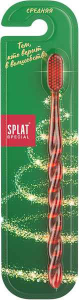 Изображение Зубная щетка средняя Сплат Спешиал новогодняя серия Сплат Косметика п/у, 1 шт