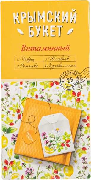 Изображение Напиток травяной в пакетиках Крымский букет витаминный Добрыня-Русь кор, 25*1,5 г