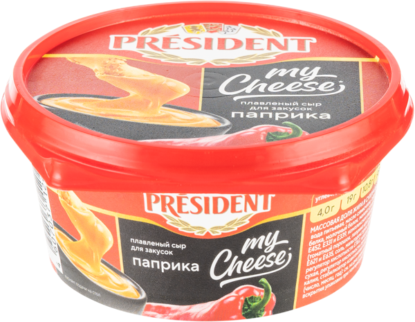 Изображение Сыр плавленный Президент май чиз паприка Лакталис Истра п/б, 125 г