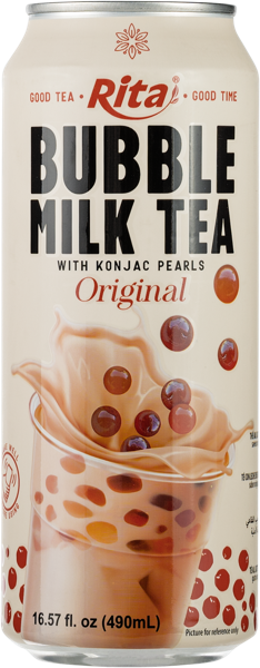 Изображение Напиток негаз Бабл милк ти оригинальный Рита Фуд энд Дринк ж/б, 0,49 л