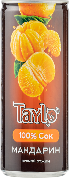 Изображение Сок негаз Тейло мандарин Рита Фуд энд Дринк ж/б, 0,25 л