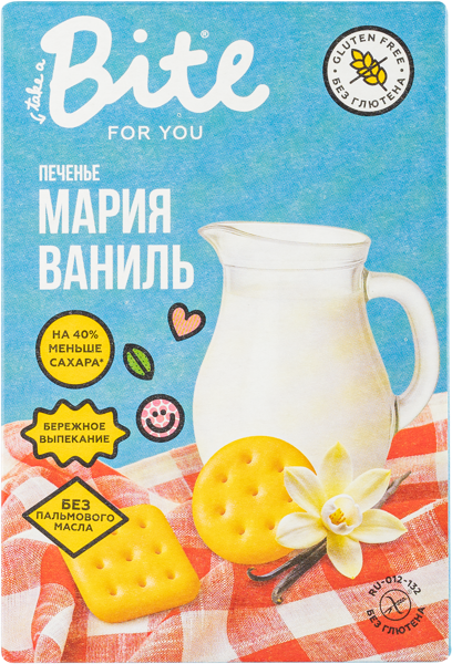 Изображение Печенье без глютена Байт Мария ваниль Биофудлаб кор, 100 г