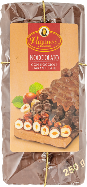 Изображение Шоколад молочный Ваннуччи из Умбрии с цельным фундуком Ваннуччи м/у, 250 г