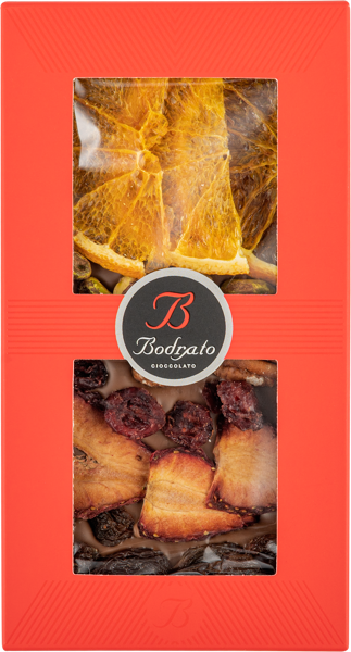 Изображение Шоколад молочный Бодрато пекан апельсин клубника Бодрато Чоколато кор, 140 г