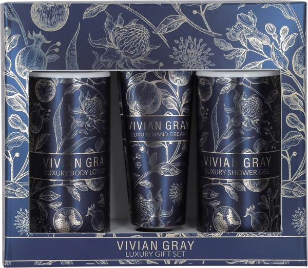 Изображение Набор подарочный синий Вивиан грей вильвет гель+лосьон+крем для рук Ньюкос к/у, 1 шт